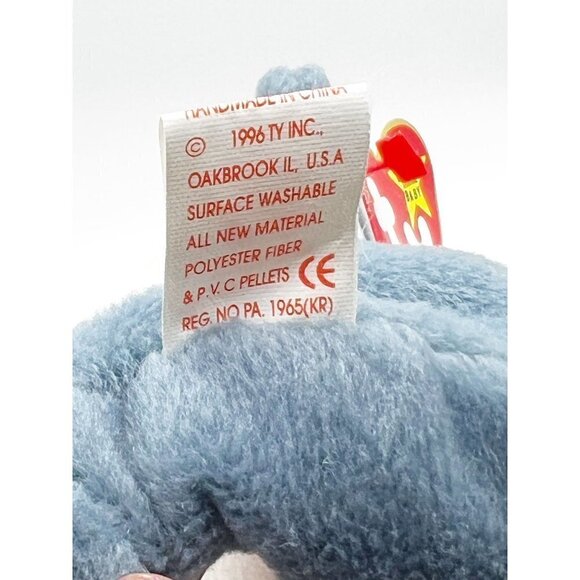 VINTAGE Original TY Echo Dolphin Beanie Baby 1996 Collectable - Picture 11 of 11